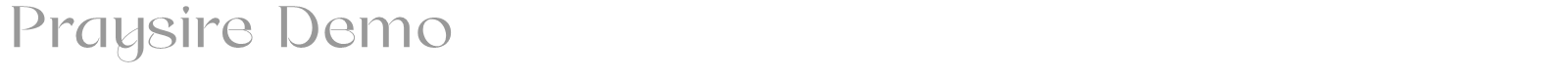 Praysire font preview
